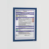 Infoframe Duraframe Self Adhesive Double Sided Sign Holder, 9.5 x 12, Dark Blue Frame, 2/Pack