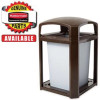 Dome Top For Landmark Series Waste Receptacle, Square, 26 x 16 x 11.25, Driftwood