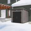 Modernist Storage Shed, 317 Cu Ft, 7 Ft 2.5" x 7 Ft 3.5" x 7 Ft 5.5", Stoney/Black