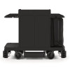 Premium Housekeeping Cart, Plastic, 1 Shelf, 24 x 62.13 x 49.75, Black