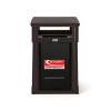 Resin Customizable Garbage Can With Covered Lid, 34.4 Gal, Plastic, Java