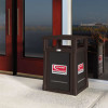 Resin Customizable Garbage Can With Covered Lid, 34.4 Gal, Plastic, Java