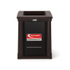 Resin Customizable Garbage Can With Open Lid, 34.4 Gal, Plastic, Java
