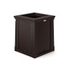 Resin Customizable Garbage Can With Open Lid, 34.4 Gal, Plastic, Java