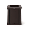 Resin Customizable Garbage Can With Open Lid, 34.4 Gal, Plastic, Java