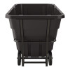 1.5 Cu Yd Standard Duty Tilt Truck, Forkliftable Frame, 1,300 Lb Capacity, Black