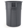 Utility Trash Can, 56.9 Gal, Plastic, Gray