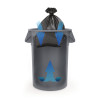 Utility Trash Can, 56.9 Gal, Plastic, Gray