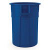 Utility Trash Can, 56.9 Gal, Plastic, Blue