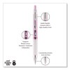 Signo 207 City Of Hope Edition Gel Pen, Retractable, Medium 0.7 Mm, Black Ink, Translucent Pink/White Barrel, Dozen