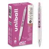 Signo 207 City Of Hope Edition Gel Pen, Retractable, Medium 0.7 Mm, Black Ink, Translucent Pink/White Barrel, Dozen
