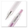 Signo 207 City Of Hope Edition Gel Pen, Retractable, Medium 0.7 Mm, Black Ink, Translucent Pink/White Barrel, Dozen