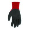Ninja Flex Latex Coated Palm Gloves, En388: 3131, 10" Long, Medium, Red/Gray, 12 Pairs