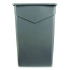 Trimline Rectangle Waste Container, 23 Gal, Plastic, Gray, 4/Carton