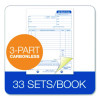 Multipart Job Work Order Pad, Three-Part Carbonless, 5.56 x 7.94, 33 Forms Total