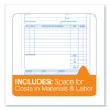 Multipart Job Work Order Pad, Three-Part Carbonless, 5.56 x 7.94, 33 Forms Total