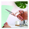 Vintage Stainless Steel Scissors, 8" Long, Offset Rose Gold Handle