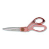 Vintage Stainless Steel Scissors, 8" Long, Offset Rose Gold Handle