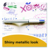 4-Color Shine Multi-Color Ballpoint Pen, Retractable, Medium 1Mm, Black/Blue/Green/Red Ink, Assorted Metallic Barrels, 3/Pack