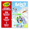 Bluey Color And Sticker Kit, Includes 26 Markers, Ages 5 And Up, 20 Pages