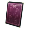 Menu Holder For 8.5 x 11 Menus, Portrait Orientation, 9.3 x 11.9 Holder, Clear/Black/Gold