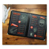 Menu Holder For 8.5 x 11 Menus, Portrait Orientation, 4-View, 9.6 x 12 Holder, Clear/Black/Silver, 10/Pack
