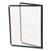 Menu Holder For 8.5 x 11 Menus, Portrait Orientation, 4-View, 9.6 x 12 Holder, Clear/Black/Silver, 10/Pack