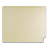 End Tab Fastener Folders With Embossed Labeling Lines, Straight Tab, Expands 0.75", 2 Fasteners, Letter Size, Manila, 50/Box