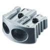 Classic 2-Hole Metal Pencil Sharpener, 2.56 x 0.67 x 4.92, Silver