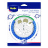 360 Degree Angle And Circle Maker 2-In-1 Protractor And Compass Tool, 2" Ruler Edge, Plastic, Randomly Assorted Color