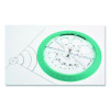 360 Degree Angle And Circle Maker 2-In-1 Protractor And Compass Tool, 2" Ruler Edge, Plastic, Randomly Assorted Color