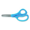 Essential Blunt School Scissors School Pack, Rounded Tip, 5.35" Long, 2" Cut Length, Straight Assorted Handle, Dozen