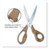 Advanced Wood Multipurpose Scissors, 8.25" Long, 4.75" Cut Length, Straight Brown Handle