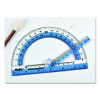180 Degree Shatter Resistant Swing Arm Protractor, 6" Ruler Edge/10 Cm Ruler Edge, Plastic, Randomly Assorted Color