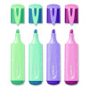 Fluo Peps Pastel Glitter Highlighter, Assorted Ink, Chisel Tip, Assorted Barrel, 4/Pack