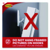 General Purpose Hooks, Large, Plastic, White, 5 Lb Capacity, 12 Hooks And 18 Strips/Pack