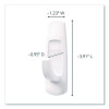 Large Utility Hooks, Plastic, White, Supports 5 Lb, 12/Pack