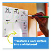 Easy-Erase Whiteboard Sheets, Plastic Surface, 9.1 x 9.1, White, 2/Pack