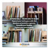 Bamboo Desk Organizer, 7 Compartments, 14.09 x 8.62 x 5.28, Natural Wood Grain, Bamboo
