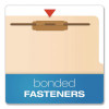 Manila Top Tab Classification Folders, 2/5-Cut Tab, Expands 1.75", 1 Divider, 4 Fasteners, Letter Size, Manila, 10/Box