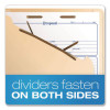 Manila Top Tab Classification Folders, 2/5-Cut Tab, Expands 1.75", 2 Dividers, 6 Fasteners, Letter Size, Manila, 10/Box