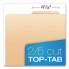 Manila Top Tab Classification Folders, 2/5-Cut Tab, Expands 1.75", 2 Dividers, 6 Fasteners, Letter Size, Manila, 10/Box