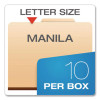 Manila Top Tab Classification Folders, 2/5-Cut Tab, Expands 1.75", 2 Dividers, 6 Fasteners, Letter Size, Manila, 10/Box