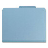 Pressboard Classification Folders, 2/5 Tab, Expands 2.5", 2 Full-Pocket Dividers, 6 Fasteners, Letter Size, Light Blue, 10/Bx