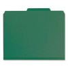 Pressboard Classification Folders, 2/5 Tab, Expands 2.5", 2 Full-Pocket Dividers, 6 Fasteners, Letter Size, Dark Green, 10/Bx