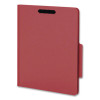 Pressboard Top Tab Classification Folders, 2/5-Cut Tab, Expands 2.5", 2 Dividers, 6 Fasteners, Letter Size, Bright Red, 10/Bx