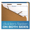 Pressboard Top Tab Classification Folders, 2/5-Cut Tab, Expands 2.5", 2 Dividers, 6 Fasteners, Legal Size, Dark Blue, 10/Box