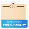 Manila Fastener Folders, 1/3-Cut Tab: Right, Expands 1.5", 2 Fasteners, Legal Size, Manila, 50/Box