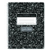 Signature Collection Spiralbound Composition Book, Medium/College Rule, Black Marble Cover, (70) 9.75 x 7 Sheets