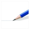 Pre-Sharpened Wooden Pencils With (20) Block Erasers, Hb #2 Black Lead, Blue Barrel, 250/Pack
